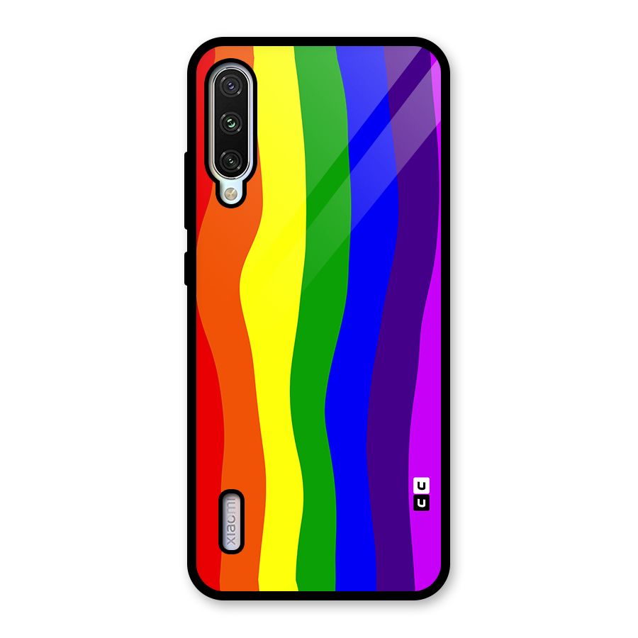 Rainbow Curves Glass Back Case for Mi A3