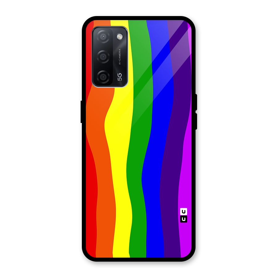 Rainbow Curves Glass Back Case for Oppo A53s 5G