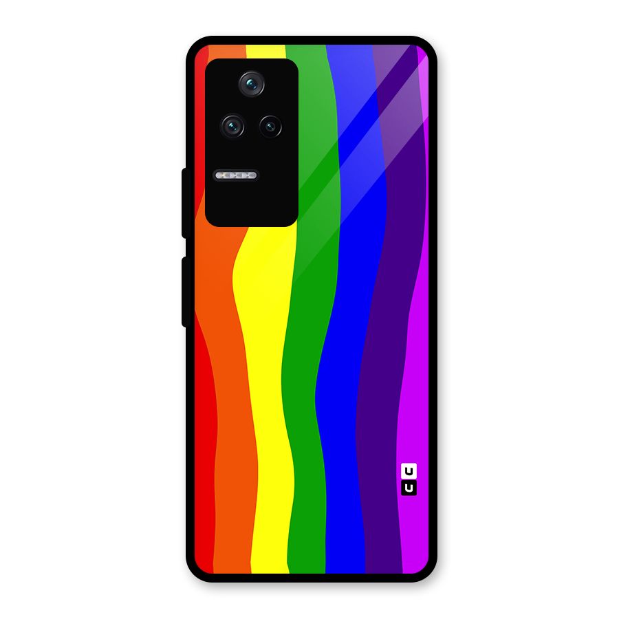 Rainbow Curves Glass Back Case for Poco F4 5G