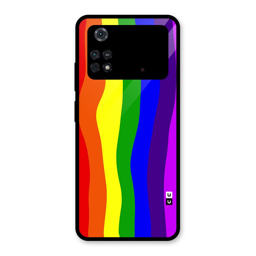 Rainbow Curves Glass Back Case for Poco M4 Pro 4G