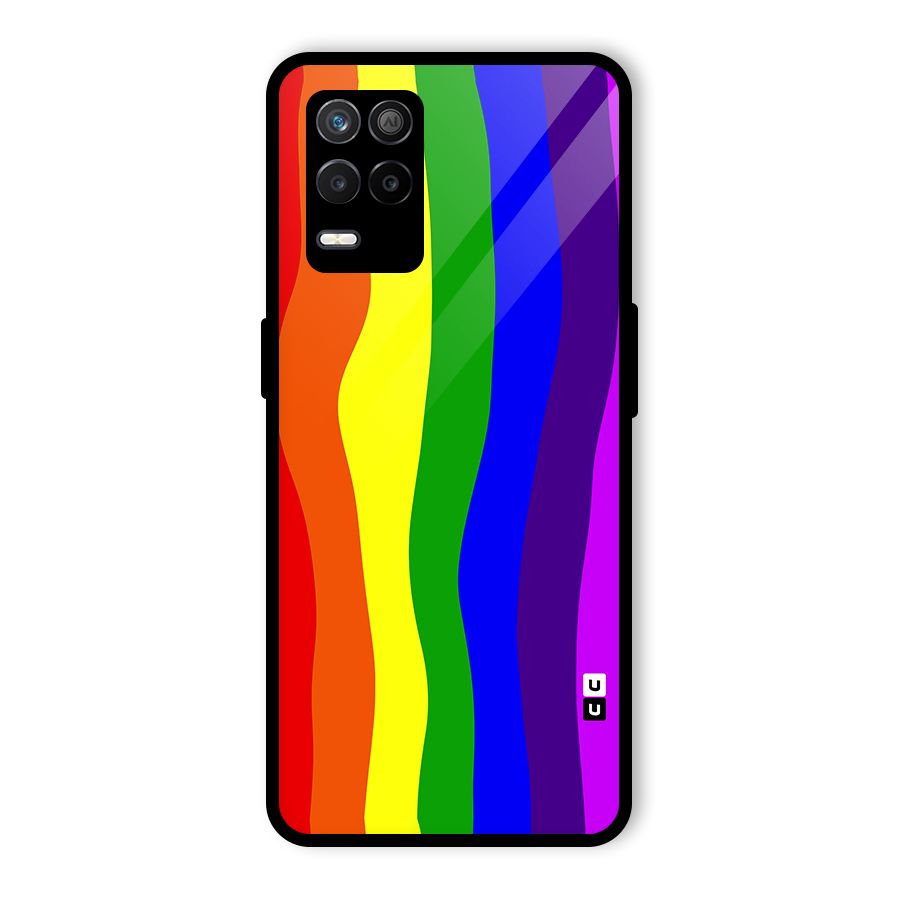 Rainbow Curves Glass Back Case for Realme 8 5G