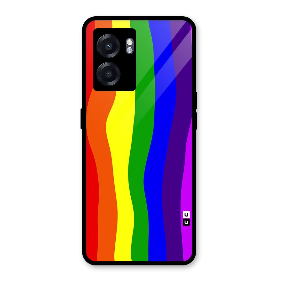 Rainbow Curves Glass Back Case for Realme Narzo 50 5G