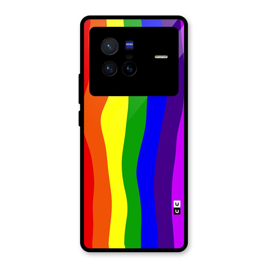 Rainbow Curves Glass Back Case for Vivo X80