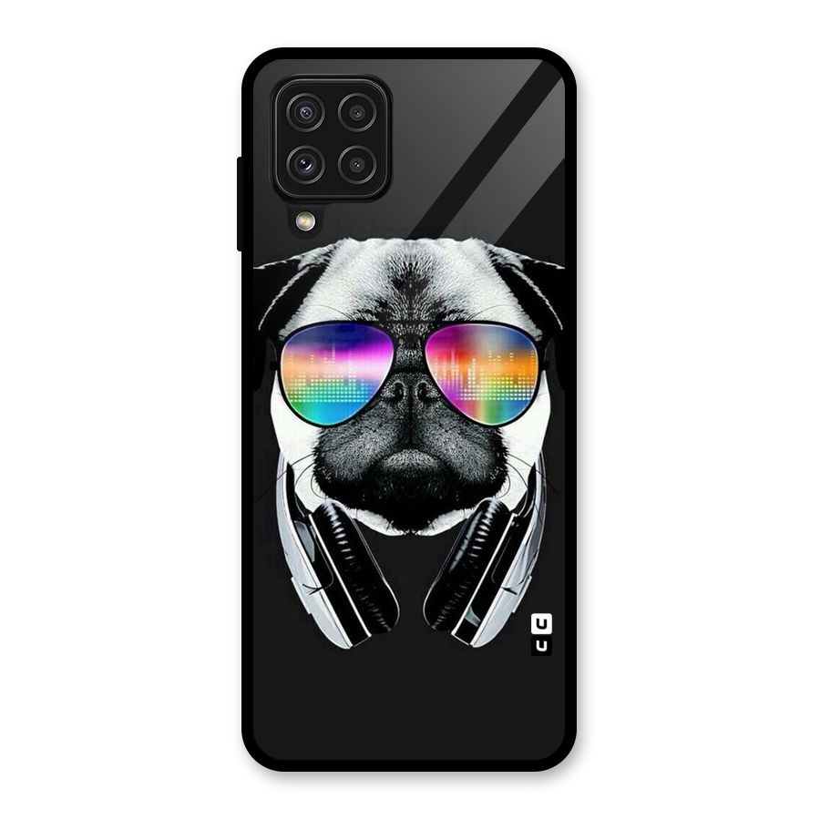 Rainbow Dog Swag Glass Back Case for Galaxy A22 4G