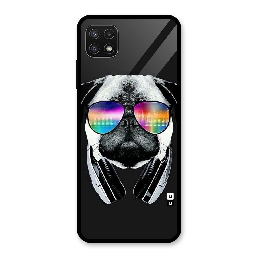 Rainbow Dog Swag Glass Back Case for Galaxy A22 5G