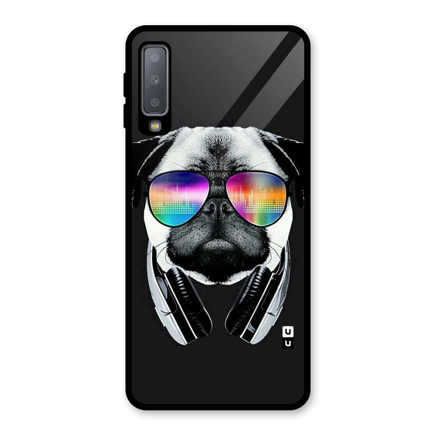 Rainbow Dog Swag Glass Back Case for Galaxy A7 (2018)