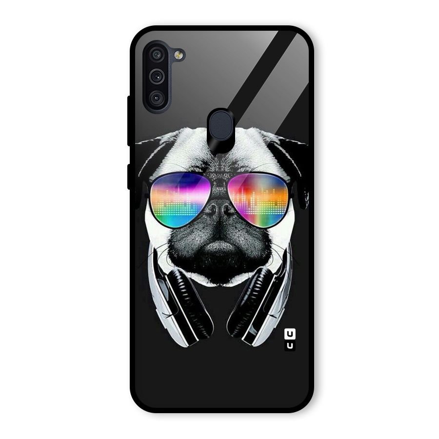 Rainbow Dog Swag Glass Back Case for Galaxy M11
