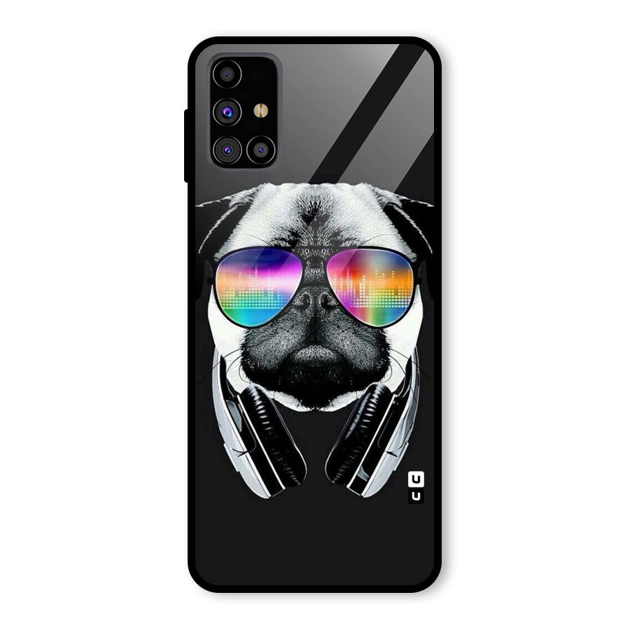 Rainbow Dog Swag Glass Back Case for Galaxy M31s