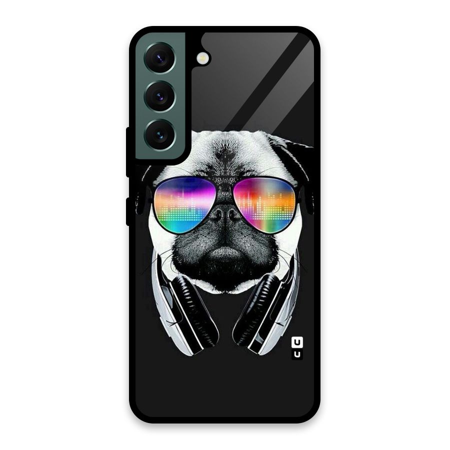Rainbow Dog Swag Glass Back Case for Galaxy S22 5G