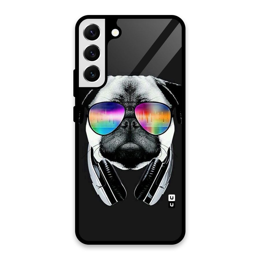 Rainbow Dog Swag Glass Back Case for Galaxy S22 Plus 5G