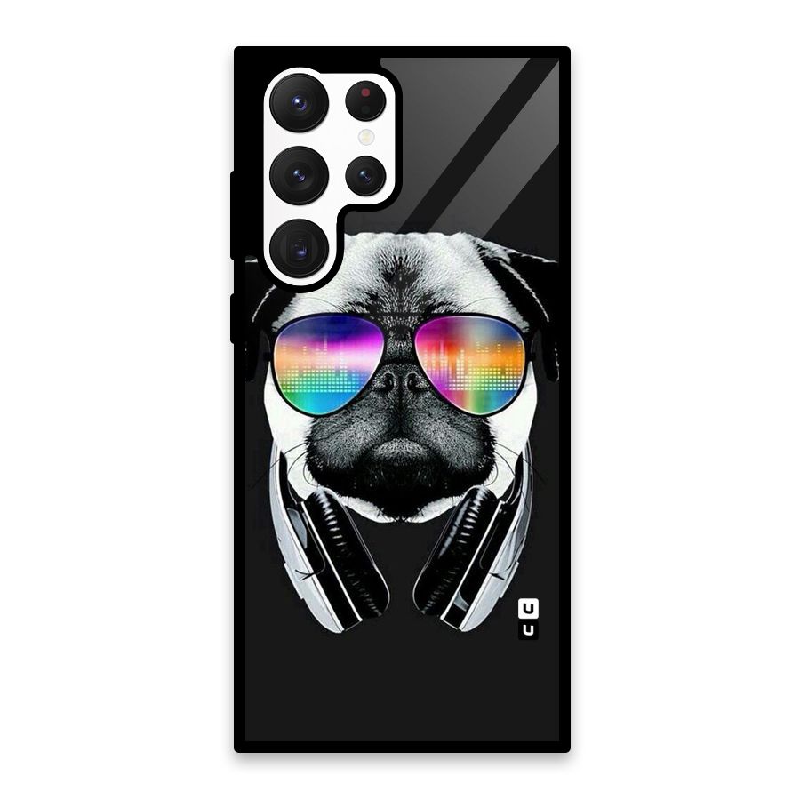 Rainbow Dog Swag Glass Back Case for Galaxy S22 Ultra 5G