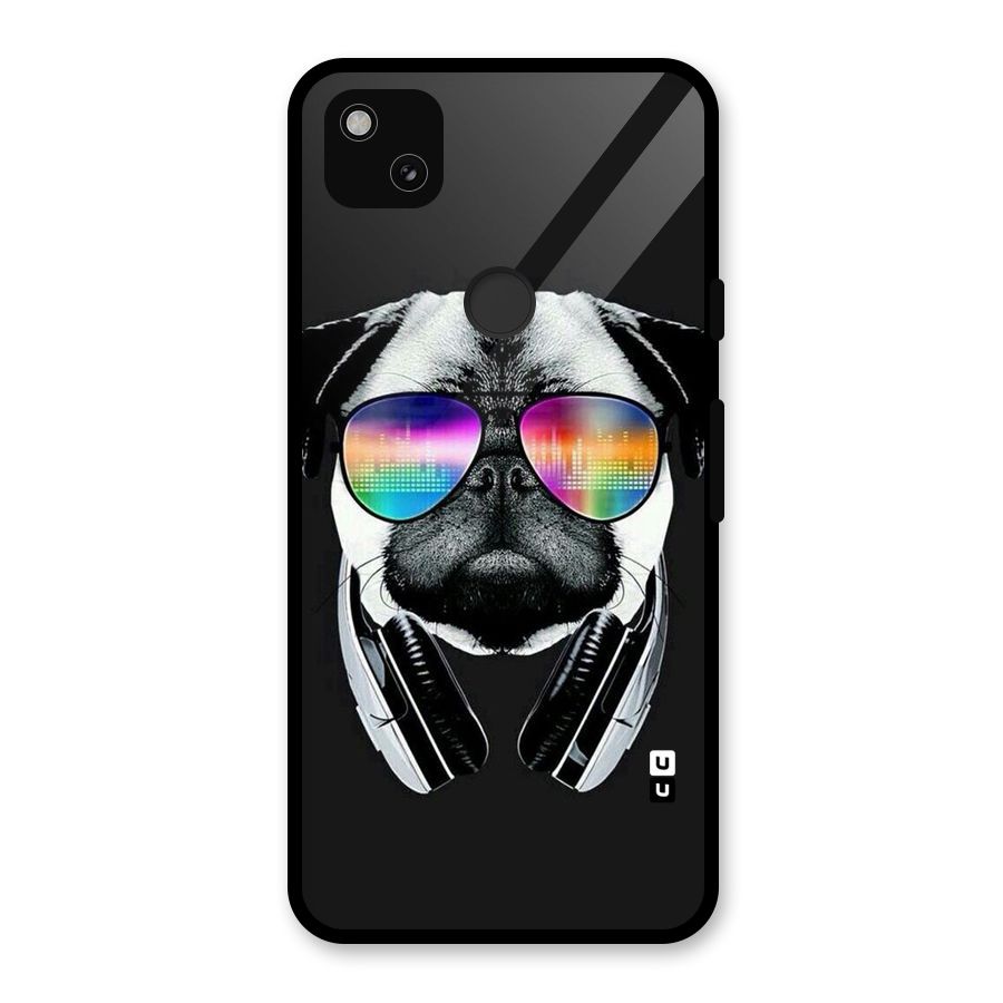 Rainbow Dog Swag Glass Back Case for Google Pixel 4a