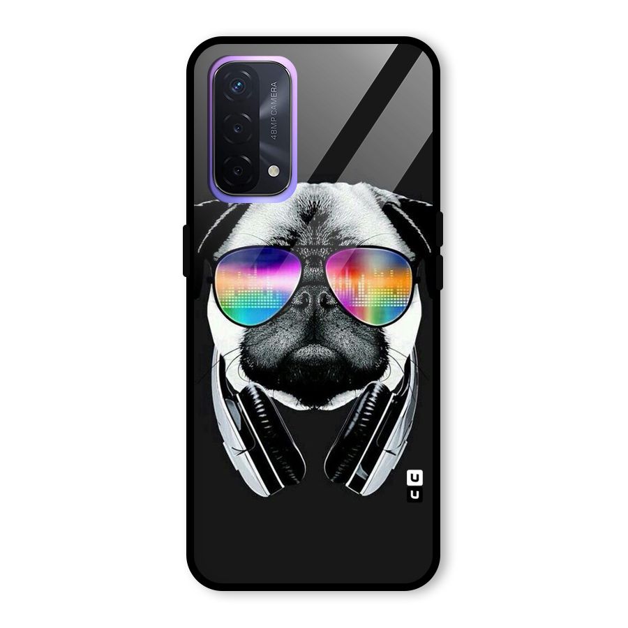 Rainbow Dog Swag Glass Back Case for Oppo A74 5G