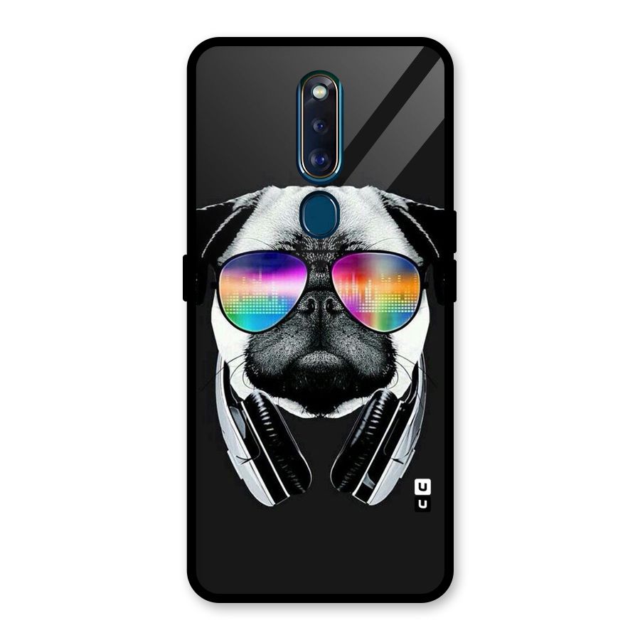 Rainbow Dog Swag Glass Back Case for Oppo F11 Pro