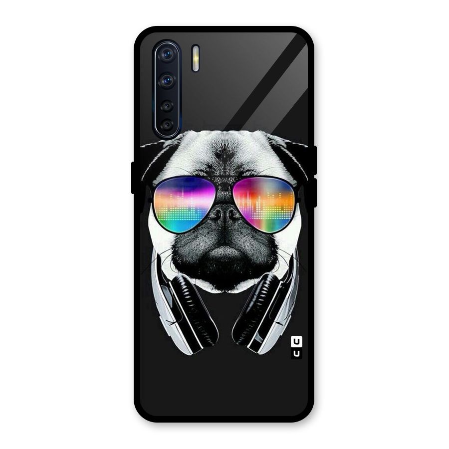 Rainbow Dog Swag Glass Back Case for Oppo F15