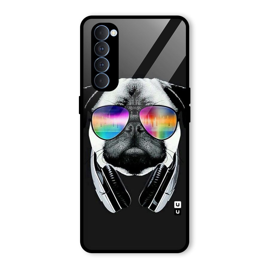 Rainbow Dog Swag Glass Back Case for Oppo Reno4 Pro
