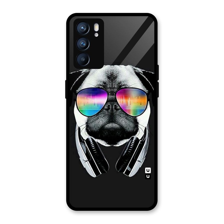 Rainbow Dog Swag Glass Back Case for Oppo Reno6 5G
