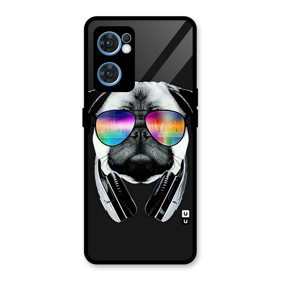 Rainbow Dog Swag Glass Back Case for Oppo Reno7 5G