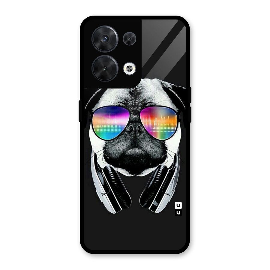 Rainbow Dog Swag Glass Back Case for Oppo Reno8 5G