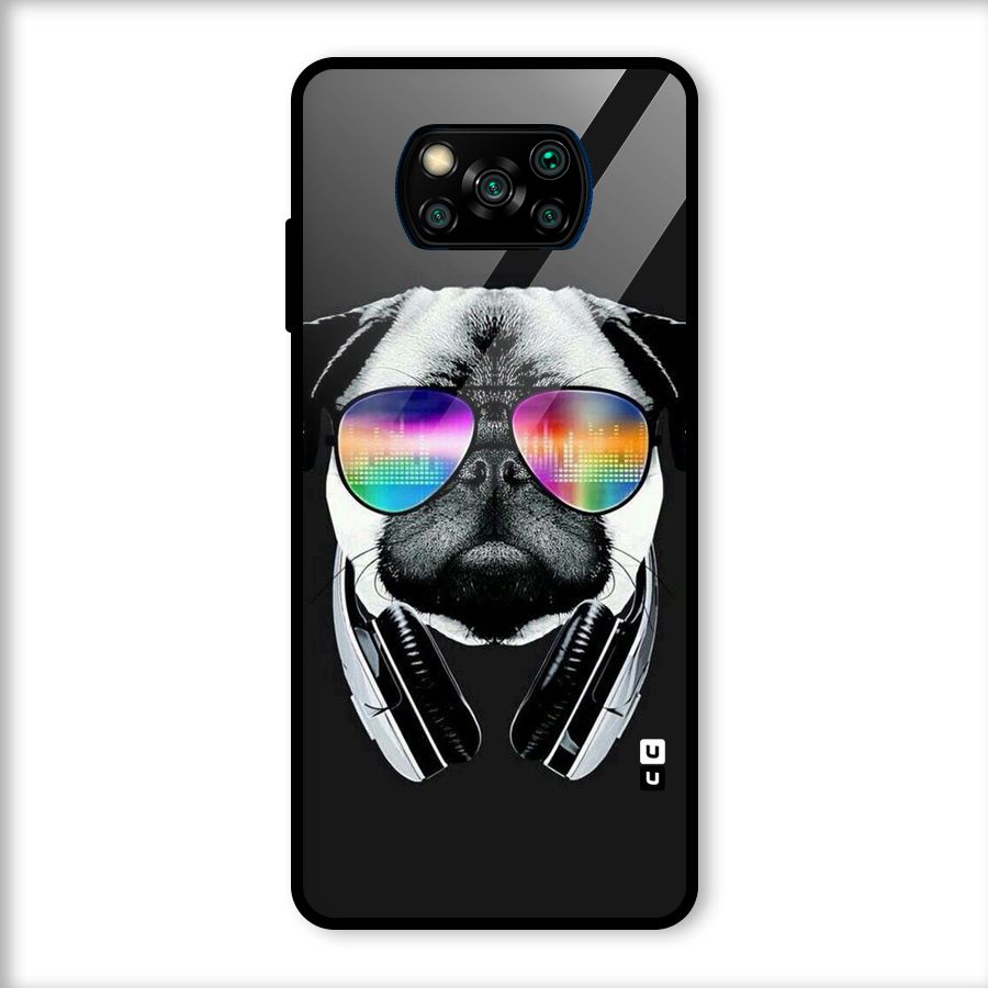 Rainbow Dog Swag Glass Back Case for Poco X3