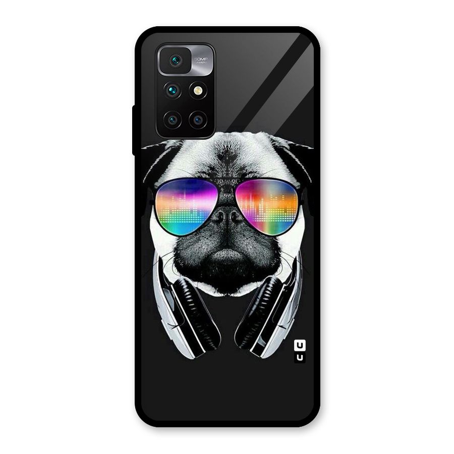 Rainbow Dog Swag Glass Back Case for Redmi 10 Prime