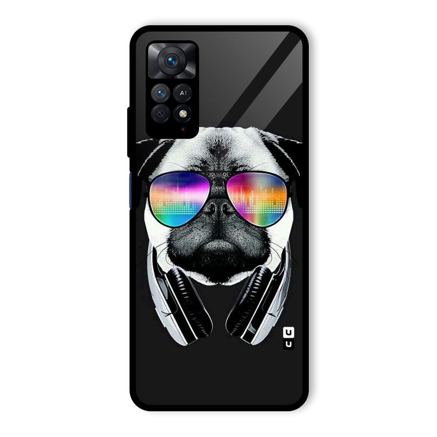 Rainbow Dog Swag Glass Back Case for Redmi Note 11 Pro Plus 5G