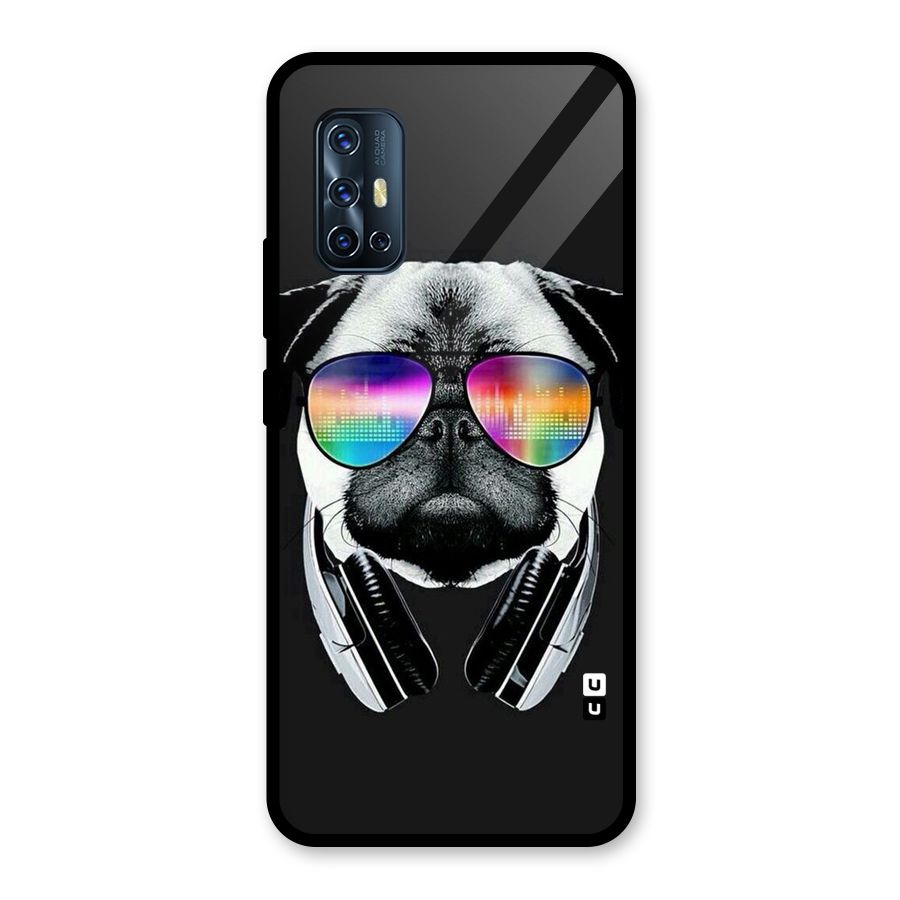 Rainbow Dog Swag Glass Back Case for Vivo V17