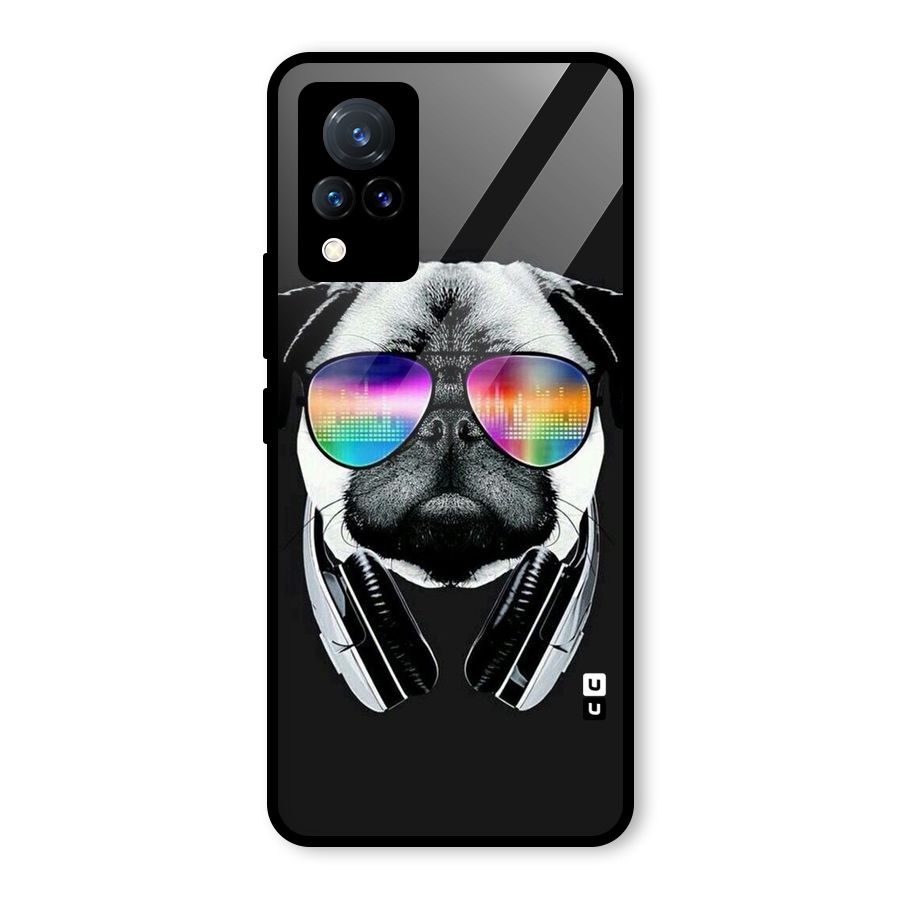 Rainbow Dog Swag Glass Back Case for Vivo V21 5G