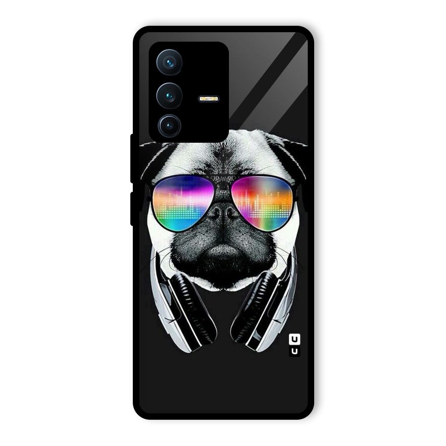 Rainbow Dog Swag Glass Back Case for Vivo V23 Pro