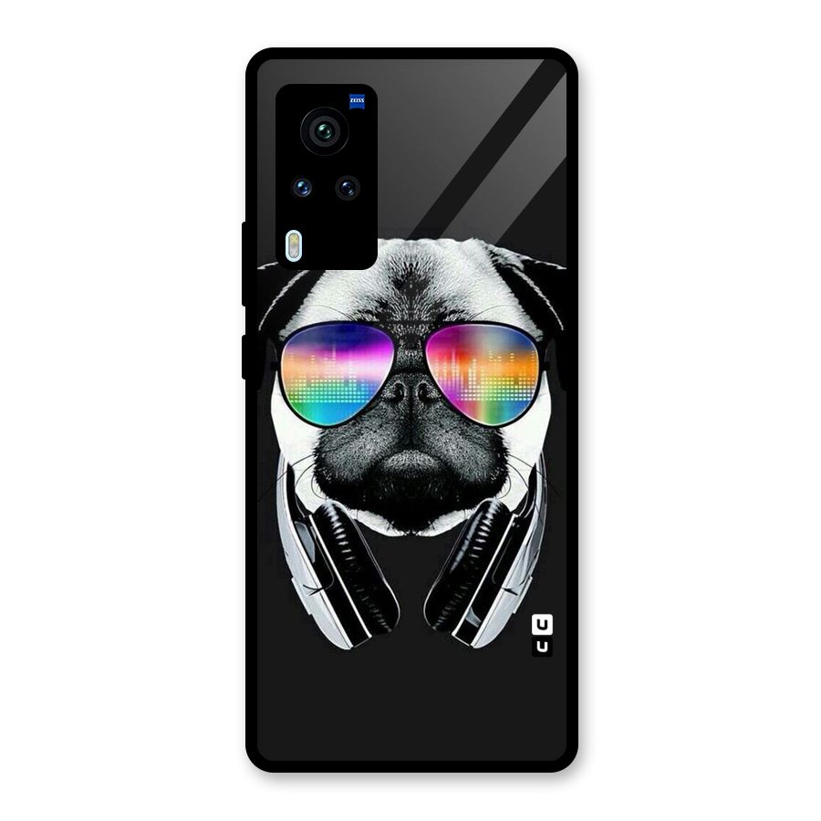 Rainbow Dog Swag Glass Back Case for Vivo X60 Pro
