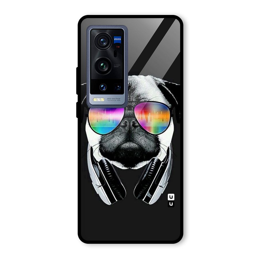 Rainbow Dog Swag Glass Back Case for Vivo X60 Pro Plus