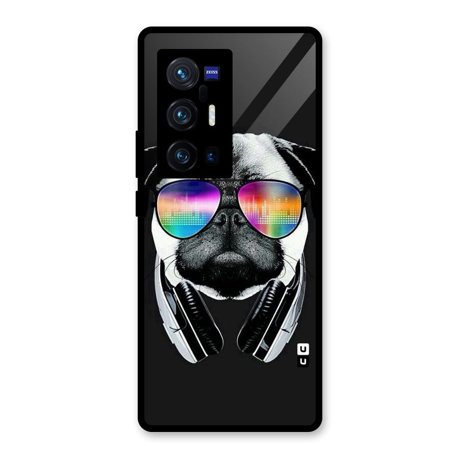 Rainbow Dog Swag Glass Back Case for Vivo X70 Pro Plus