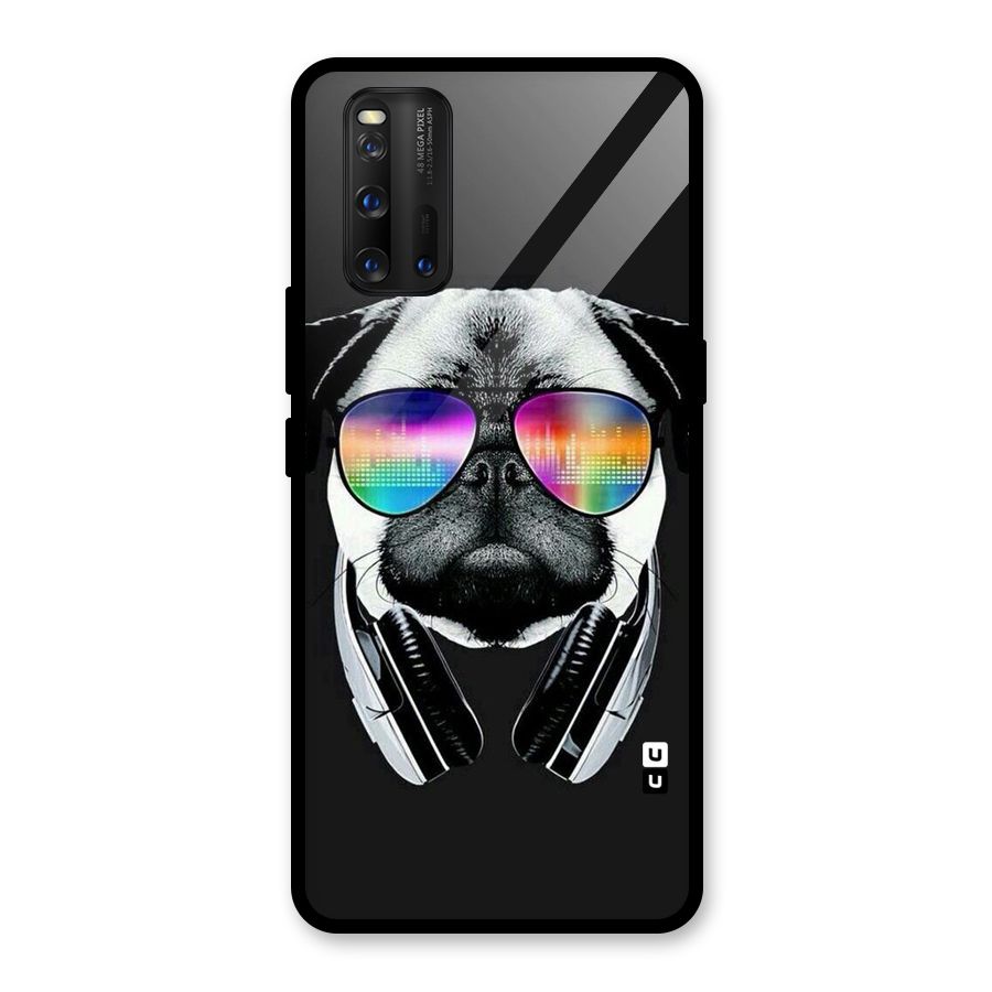 Rainbow Dog Swag Glass Back Case for Vivo iQOO 3