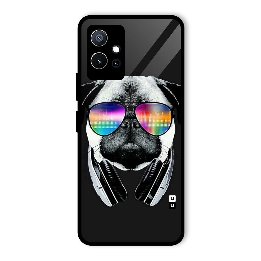 Rainbow Dog Swag Glass Back Case for Vivo iQOO Z6