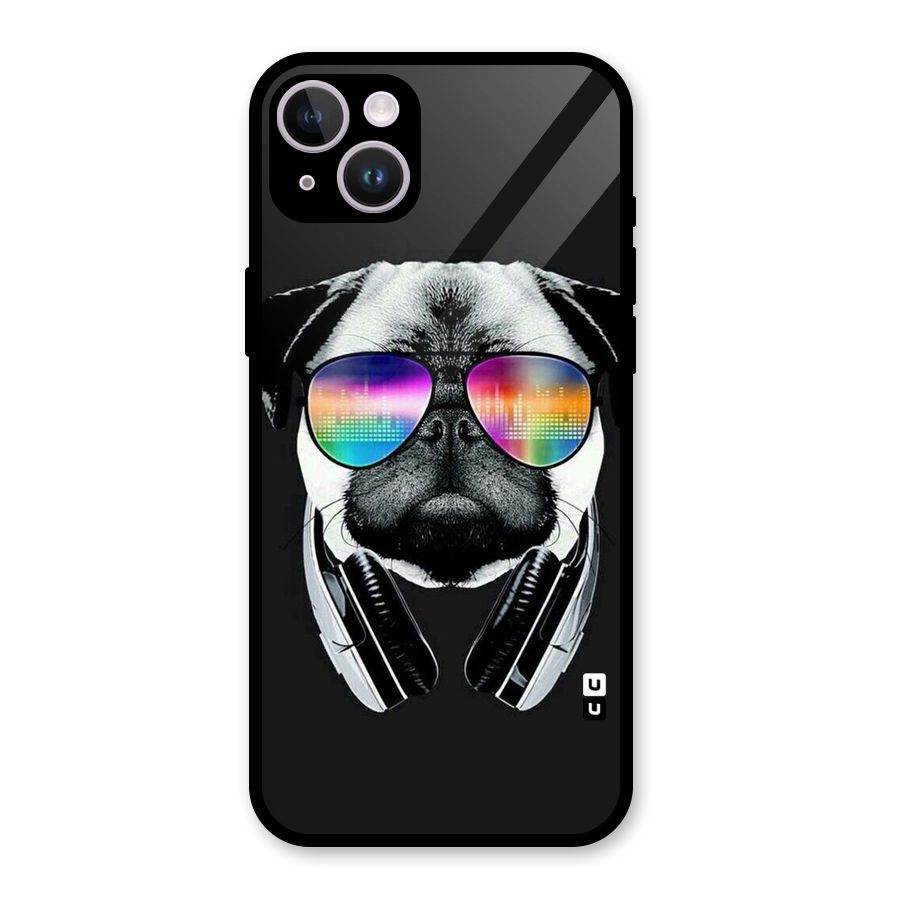 Rainbow Dog Swag Glass Back Case for iPhone 14 Plus