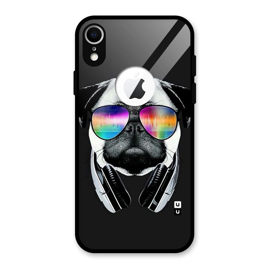 Rainbow Dog Swag Glass Back Case for iPhone XR Logo Cut