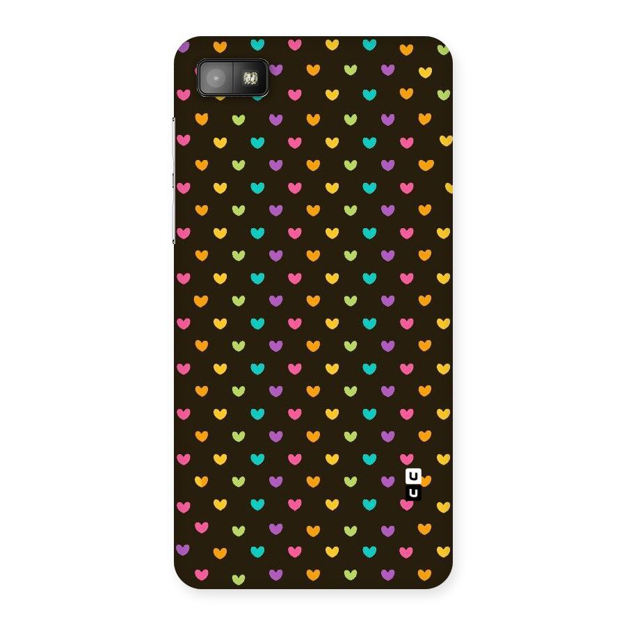 Rainbow Hearts Back Case for Blackberry Z10