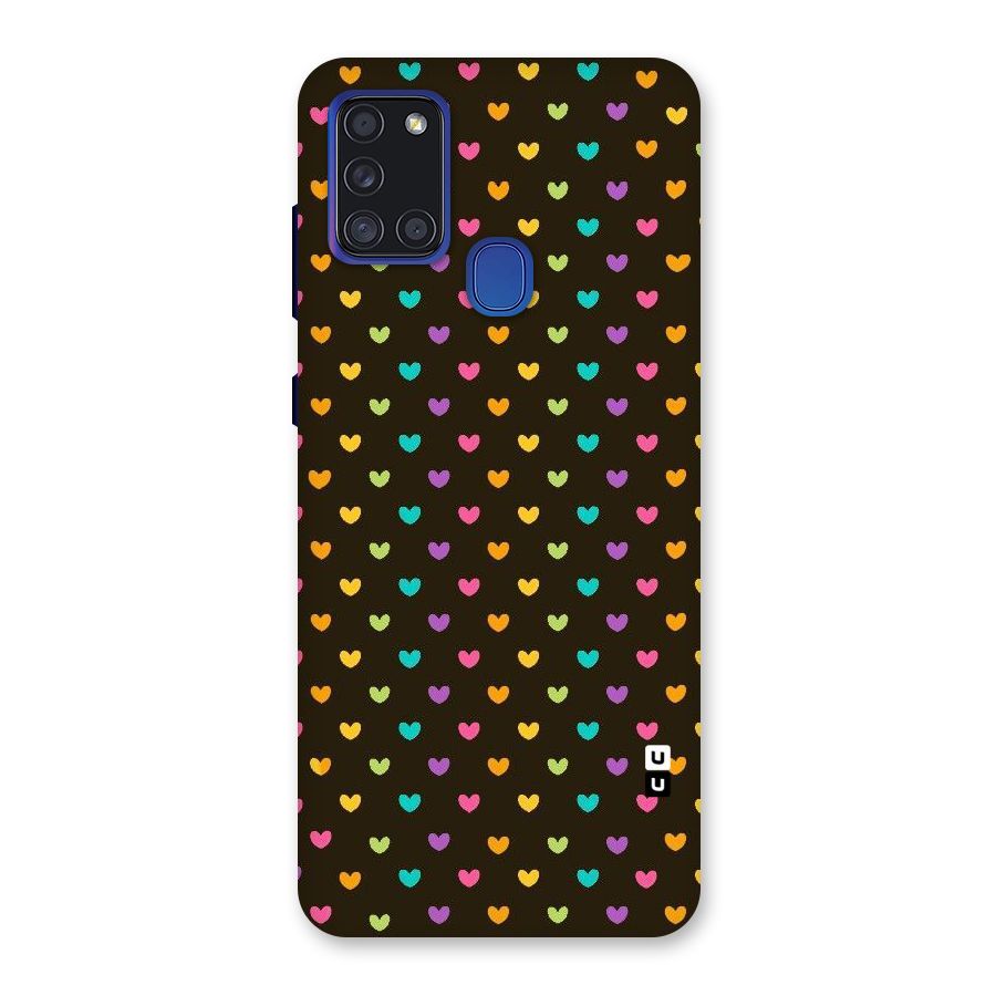 Rainbow Hearts Back Case for Galaxy A21s