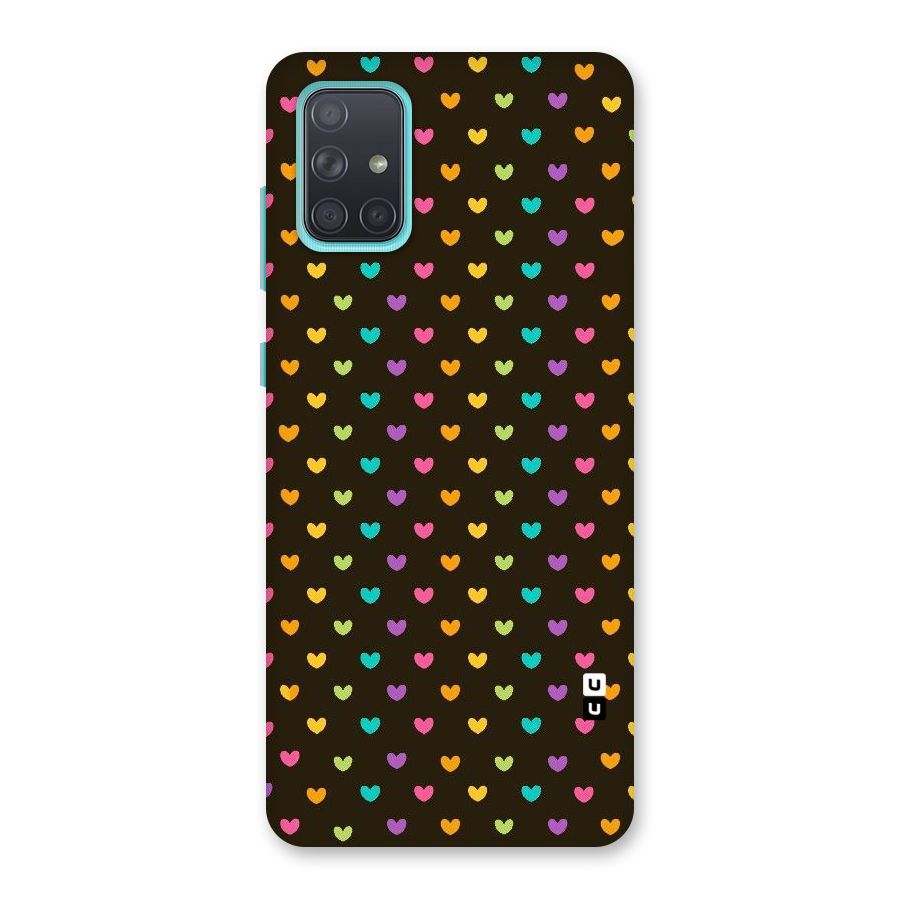 Rainbow Hearts Back Case for Galaxy A71