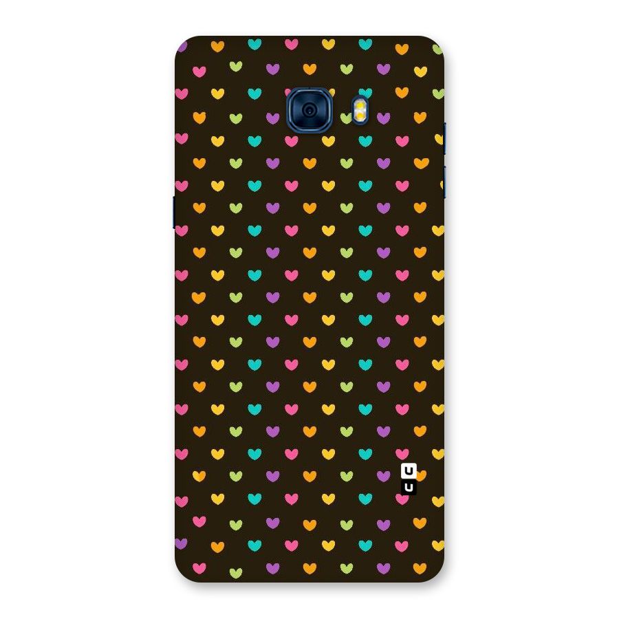 Rainbow Hearts Back Case for Galaxy C7 Pro