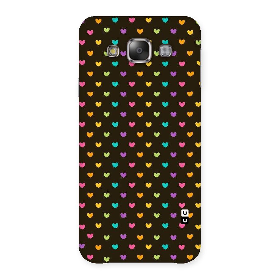 Rainbow Hearts Back Case for Galaxy E7