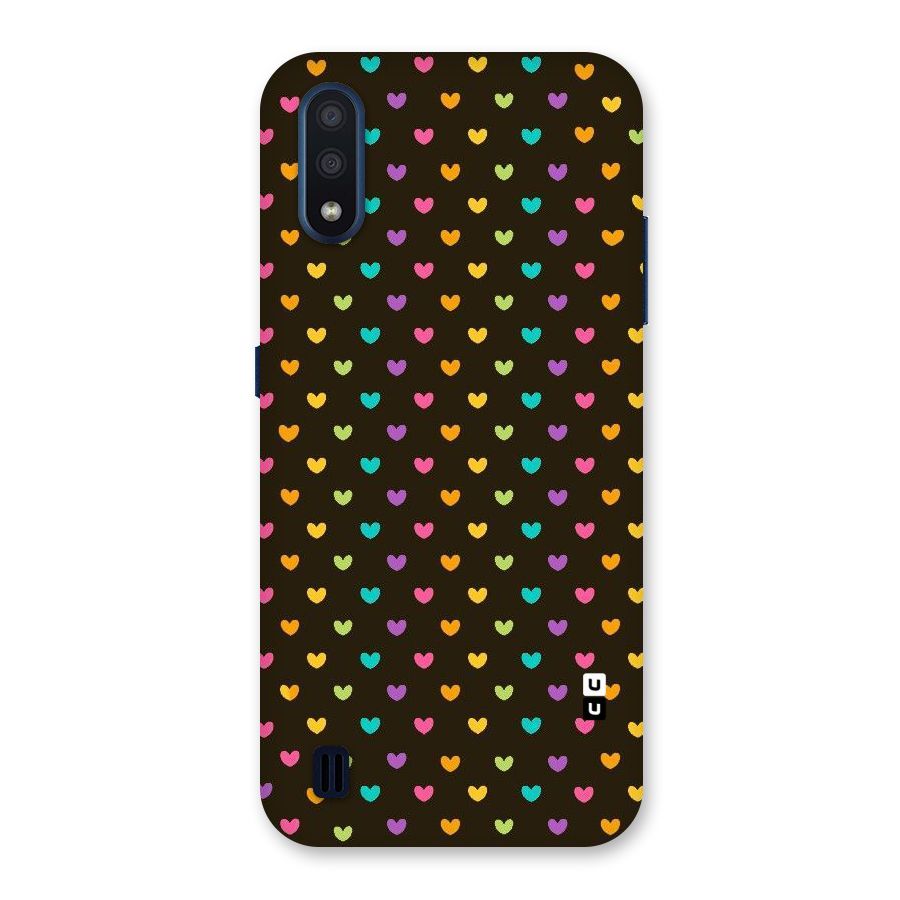 Rainbow Hearts Back Case for Galaxy M01