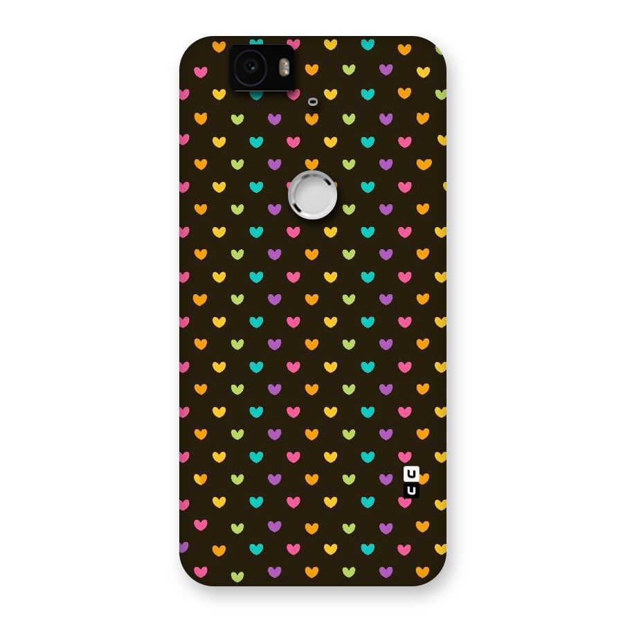 Rainbow Hearts Back Case for Google Nexus-6P