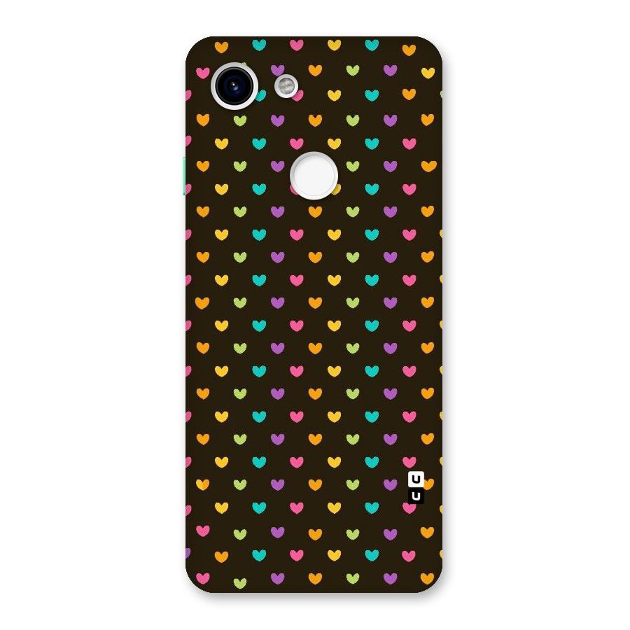 Rainbow Hearts Back Case for Google Pixel 3