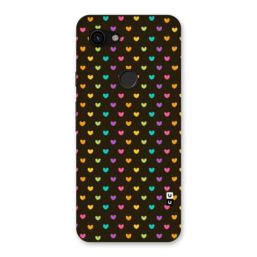 Rainbow Hearts Back Case for Google Pixel 3a