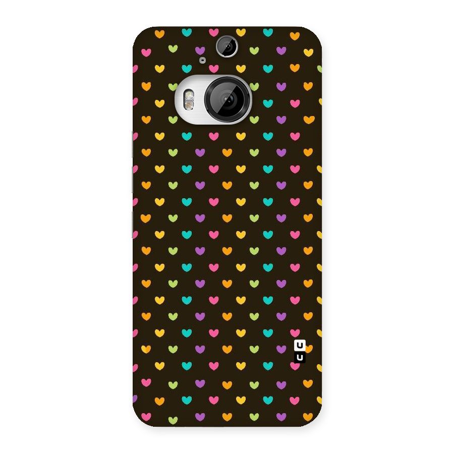 Rainbow Hearts Back Case for HTC One M9 Plus