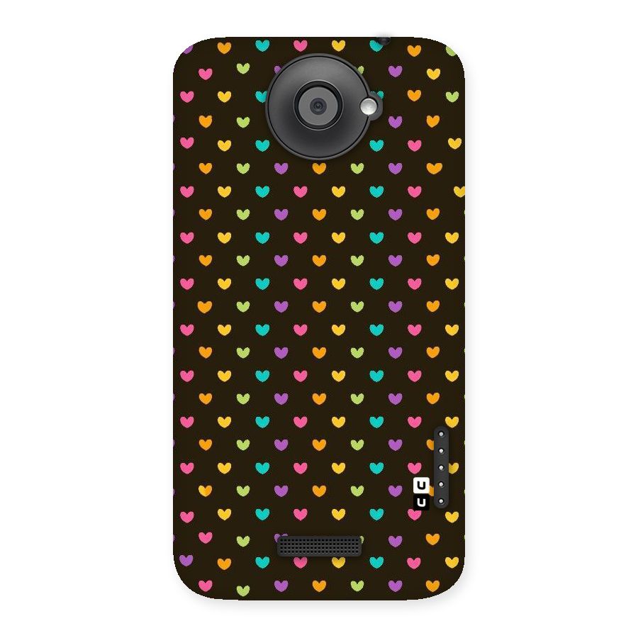 Rainbow Hearts Back Case for HTC One X
