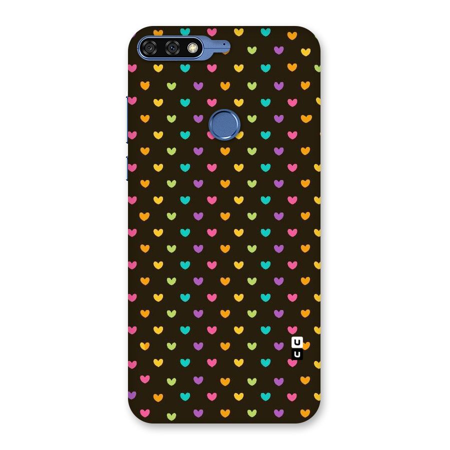 Rainbow Hearts Back Case for Honor 7C