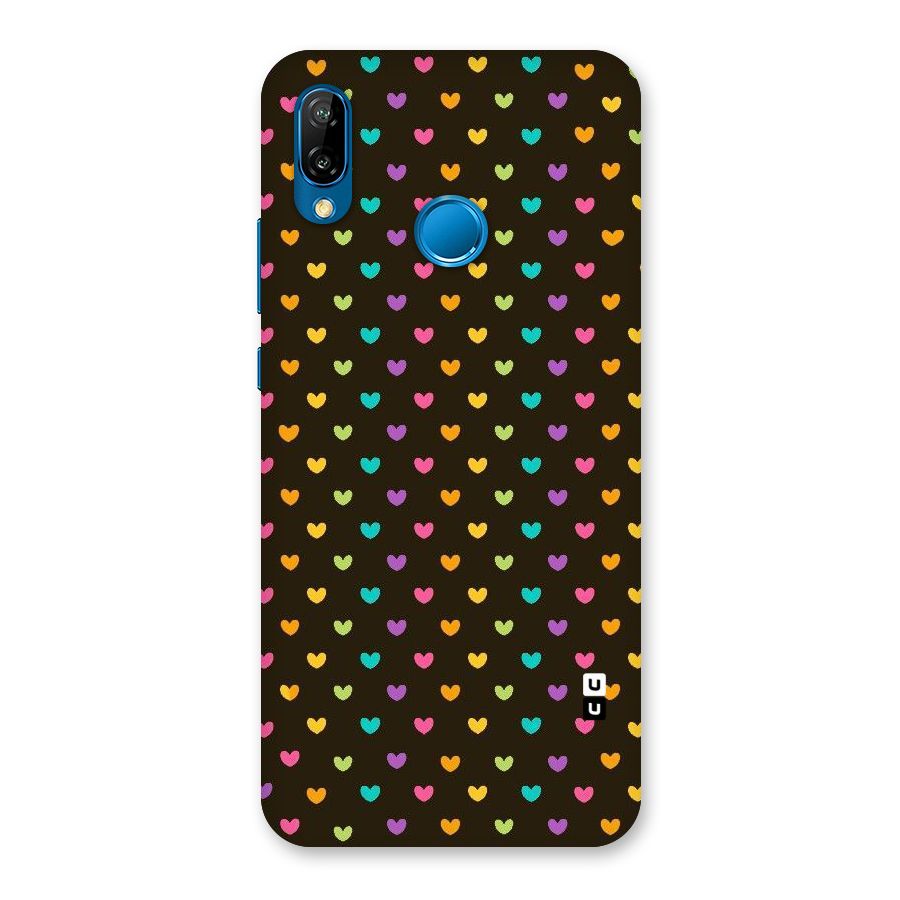 Rainbow Hearts Back Case for Huawei P20 Lite