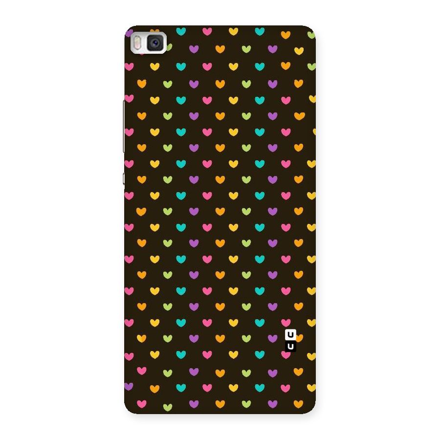 Rainbow Hearts Back Case for Huawei P8